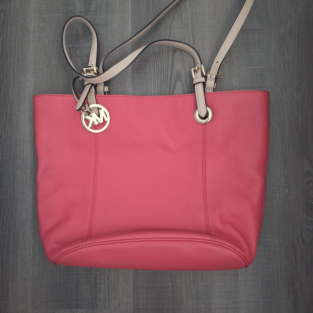 Michael KORS CORAL Leather Tote Bag